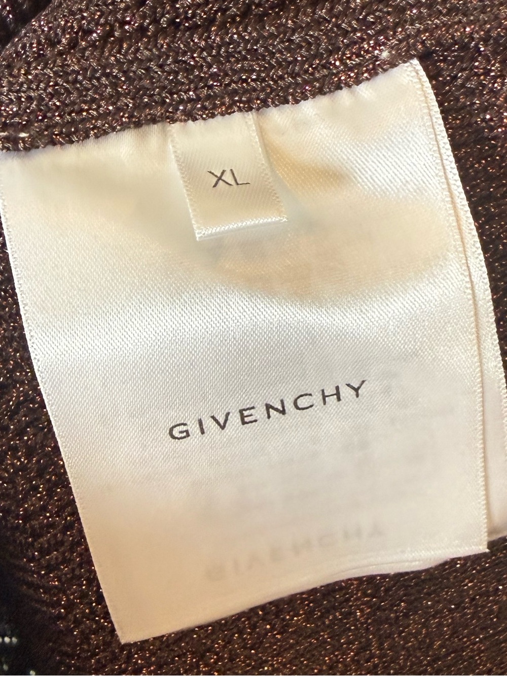 GIVENCHY Chocolate Brown Signature 4g Jacquard Minidress NWT Size XL - Picture 7 of 9